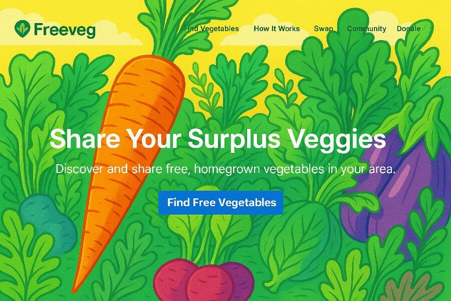 Freeveg.com Landing Example Freeveg.com Landing Example